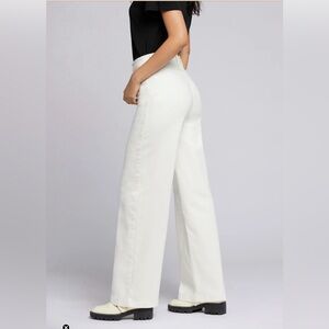 Current/Elliot The Pioneer Wide Leg Jean in Moonbeam White 27